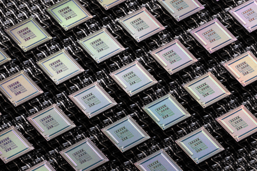 Array of Quantum chips designed by Quantum Motion and manufactured by GlobalFoundries