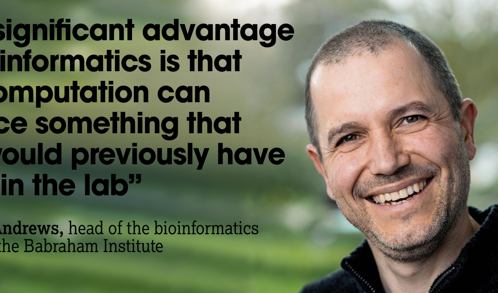 Simon Andrews, head of the bioinformatics facility at the Babraham Institute.