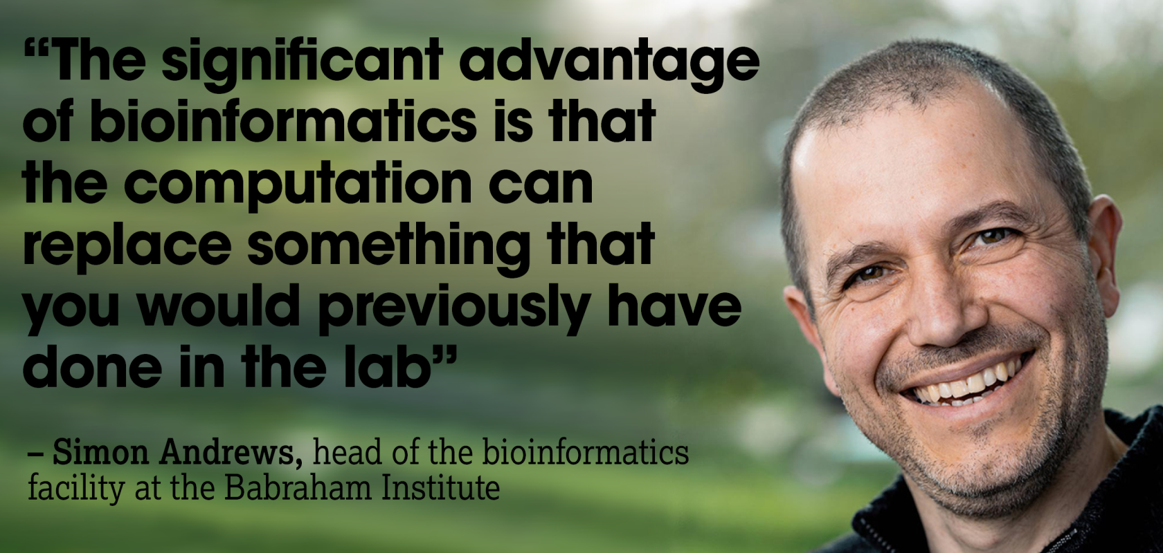 Simon Andrews, head of the bioinformatics facility at the Babraham Institute.